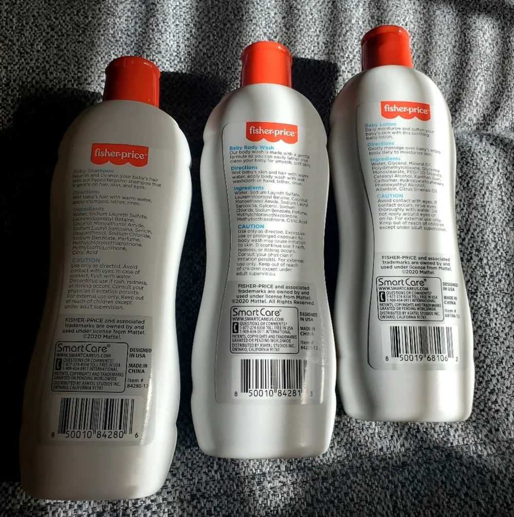Brand New Fisher-Price Baby Wash/ Shampoo/Lotion Set of (3)